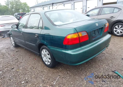 1999 Honda Civic Lx z USA, uszkodzony, nr VIN 1HGEJ6676XL049823